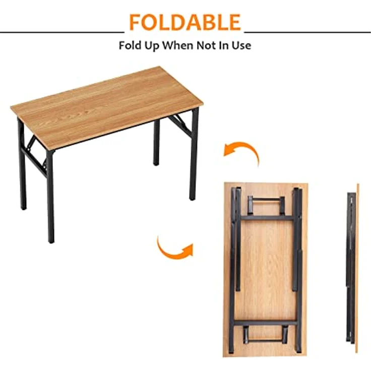 SogesHome Klapptisch Computertisch 80x40 cm PC Tisch Kleiner Schreibtisch Bürotisch Büroarbeitsplatz für Home Office Verwendung Schreibtisch Esstisch Konferenztisch – Bild 5