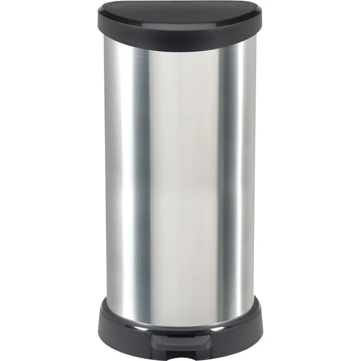 Curver Tretmülleimer Deco D-Form 40L Silbern 443826 – Bild 2