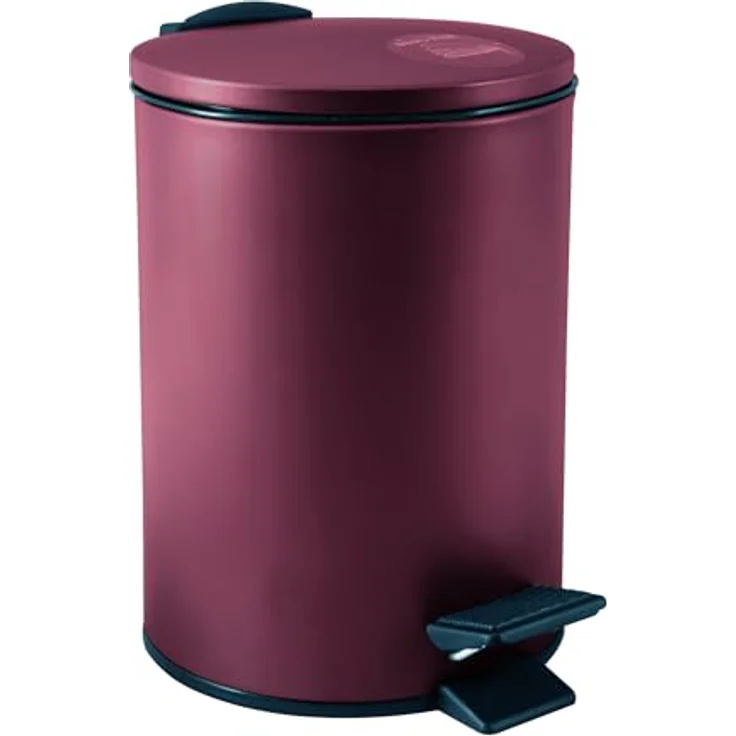 Spirella Adelar 3L Treteimer – Modernes Design – 16,8 x 16,8 x 25 cm – Burgunderrot – Geruchsdichter Deckel – Ideal für Küche und Bad – Strapazierfähiges Material – Bild 2
