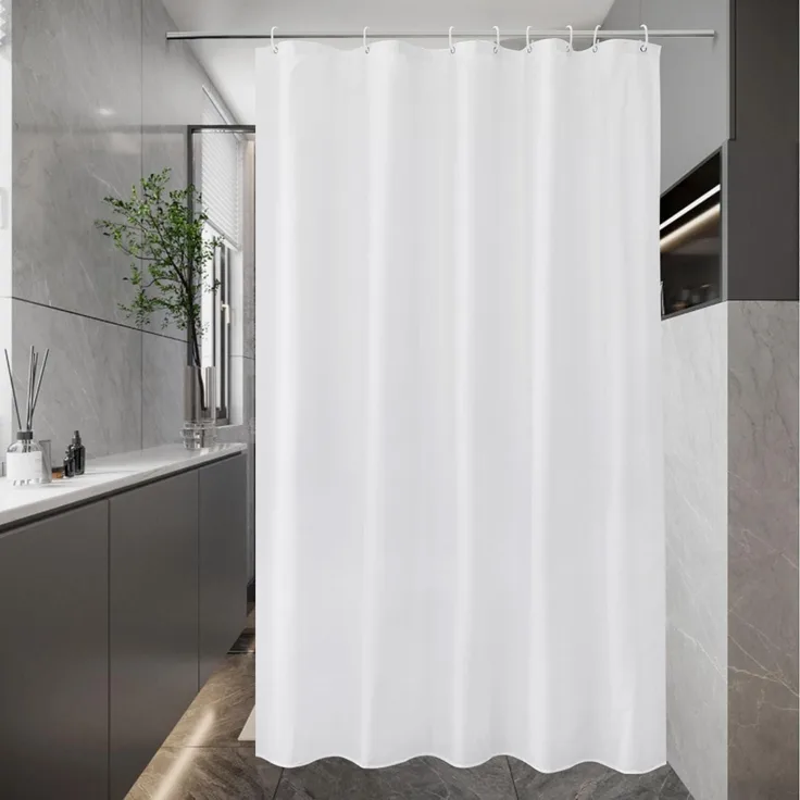 EuroCross Duschvorhang 120x200 Weiß Antischimmel Wasserdicht Badezimmer Textil