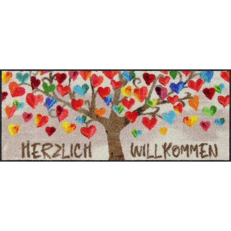 Salonloewe Läufer Fußabtreter klein 30x75 Herzbaum, Läufer Mini, Höhe: 300 mm – Bild 3