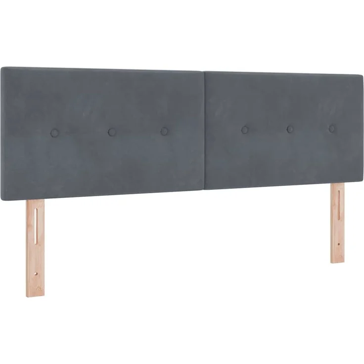 vidaXL Kopfteil Dunkelgrau 144 cm Samt Grau (Art-Nr 42007158) – Bild 2
