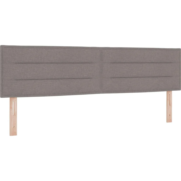 vidaXL Ottoman Bett mit Matratze mit Kopfteil 2 Stk. Taupe Stoff 3456674 – Bild 4