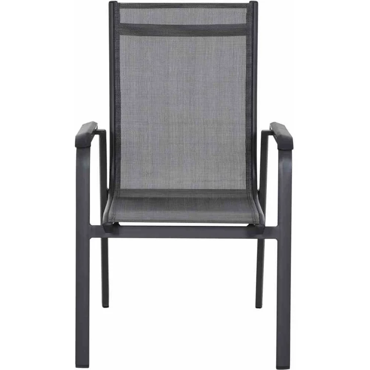 Siena Garden Tesoro Stapelsessel Alu Textilbezug silber schwarz – Bild 2