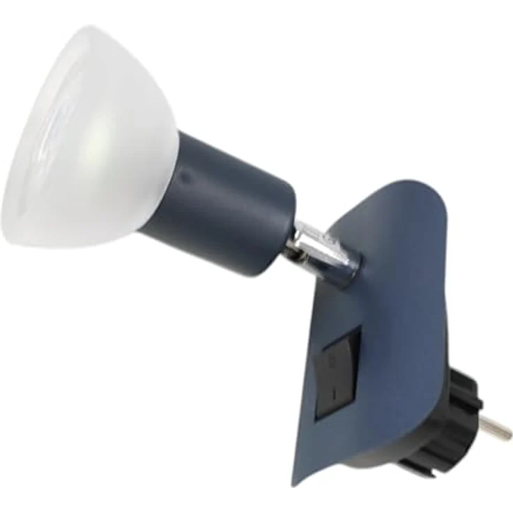 TRANGO LED Steckdosenleuchte, 11-045 LED Steckerlicht in Schwarz matt mit Lampenschirm aus Glas, Stecker-Nachtlicht inkl. 1x GU10 LED Leuchtmittel 3000K warmweiß, inklusive Ein/Aus- Schalter Leselampe, Küchenlampe – Bild 10