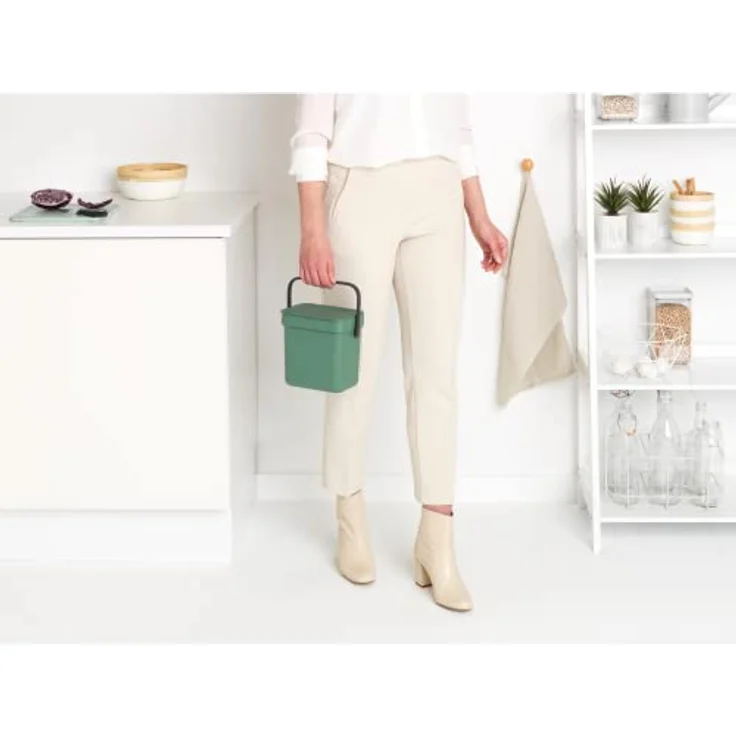 Brabantia 'Sort & Go' Abfallbehälter, Kunststoff, Fir Green, 3 Liter – Bild 3