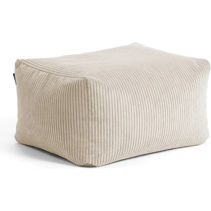 mokebo Pouf Der Ruhestifter (aus Cordstoff), Sitzhocker, Bodenkissen, Fußhocker oder Sitzkissen eckig in Beige – Bild 5