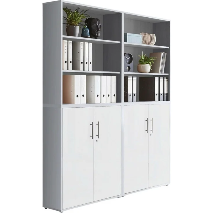 moebel-dich-auf Aktenschrank TABOR 11 (Aktenregale/Aktenschränke ideal für DIN A4 Ordner inkl. 2 Einlegeböden, Büroschrank abschließbar mit Griffen aus Edelstahl) Made in Germany – Bild 4