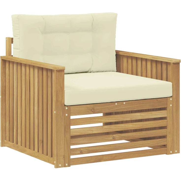 vidaXL Outdoor-Sofa Polyester Weiß 3439132 – Bild 2