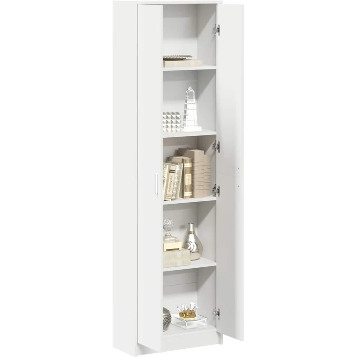 vidaXL Kleiderschrank mit Regal, Holzwerkstoff Weiß, 55 x 25 x 189 cm – Bild 3