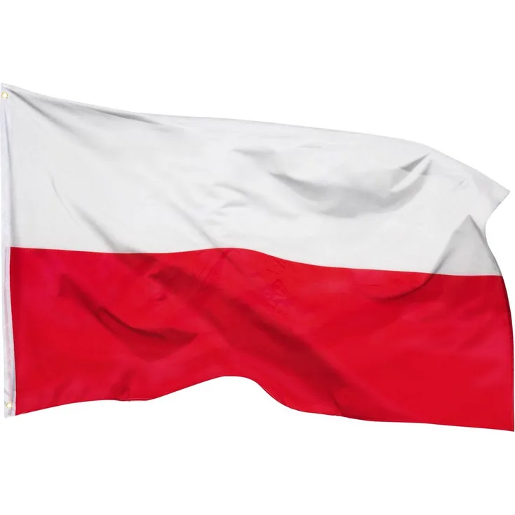 Aricona Polen Flagge 90x150 cm - wetterbeständige Fahne mit Messingösen, 100% Polyester, robuste Doppelnaht & in lebendigen Farben - ideal für Flaggen-Liebhaber
