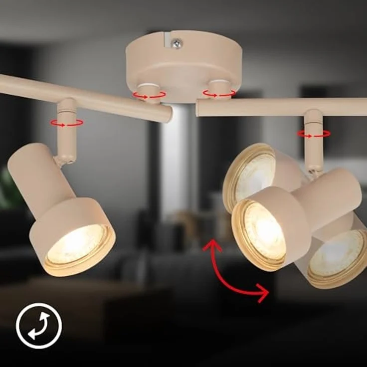 Briloner Leuchten LED Deckenspots TAPP, ohne Leuchtmittel, 60,5x13,5 cm, Wohnzimmer, Schlafzimmer, Flur, Büro – Bild 5