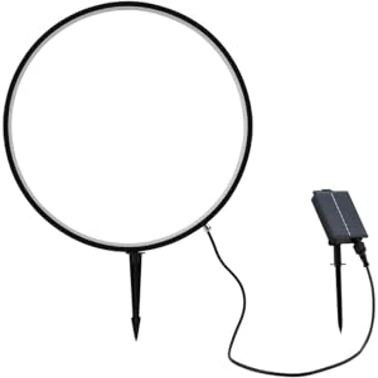 Lindby Außen-Stehlampe Syrene, LED, Metall, Schwarz warmweiß IP65, 1 x 0,24 W LED, warmweiß – Bild 1