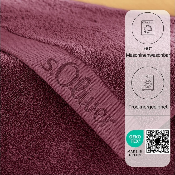 s.Oliver Gästehandtuch s.Oliver, Premium Qualität, 600 gr/m², auch als Sets erhältlich, Walkfrottier (1-St), große Farbauswahl, auch als Duschtuch, Waschhandschuh, Handtuch – Bild 4
