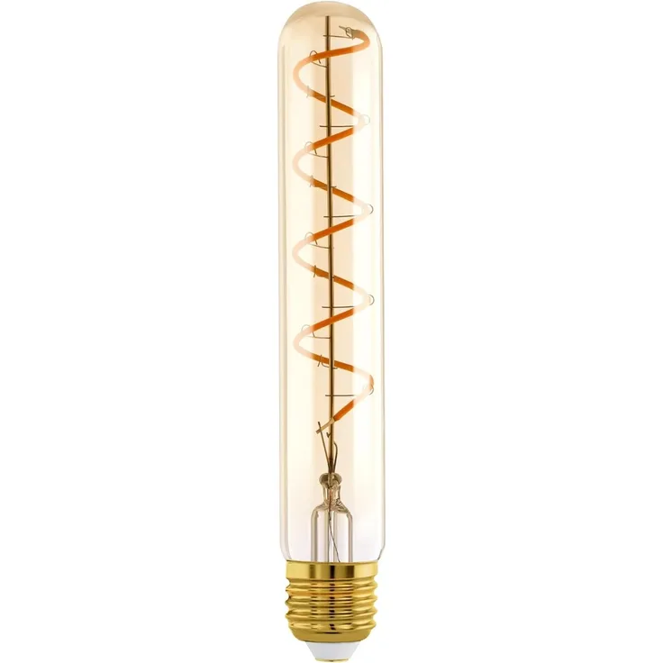 Eglo 110202 LED Filament Leuchtmittel E27 1X4W Decorative Spirale amber L:18. 5cm Ø:3cm 1600K 180lm dimmbar
