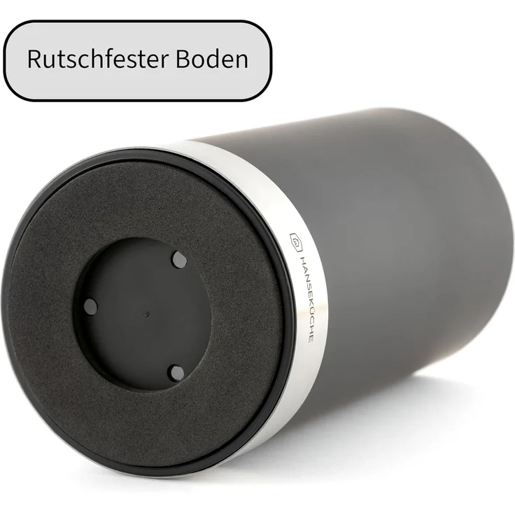 Hanseküche Messerblock Universalmesserblock ohne Messer (1tlg), mit Borsteneinsatz und Edelstahlring - aus recyceltem Plastik – Bild 5