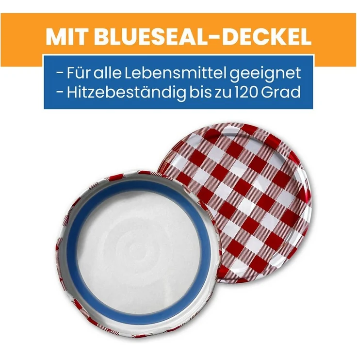 EUROHOME Marmeladenglas EUROHOME® Einmachglas 440 ml, Glas, (15-tlg, Einmachglas 15er Set), Einmachgläser mit Deckel - Schraubgläser – Bild 4