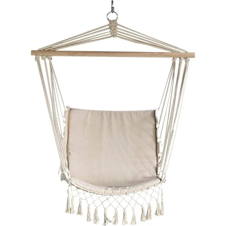 habeig Hängesessel Hängesessel beige Hängestuhl Hängeschaukel Sessel
