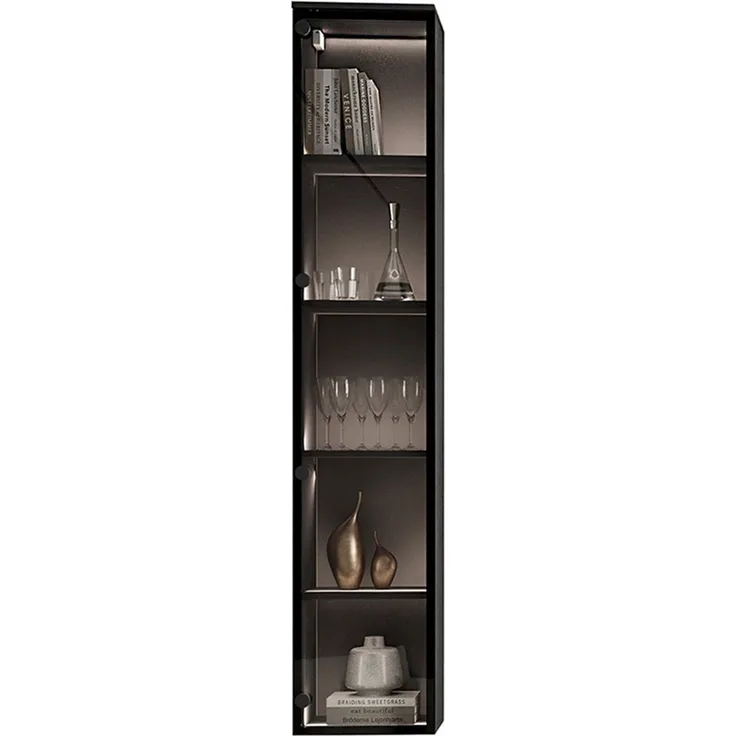MOEBLINE Hängevitrine Vitrinenschrank FIVO 03 Schwarz