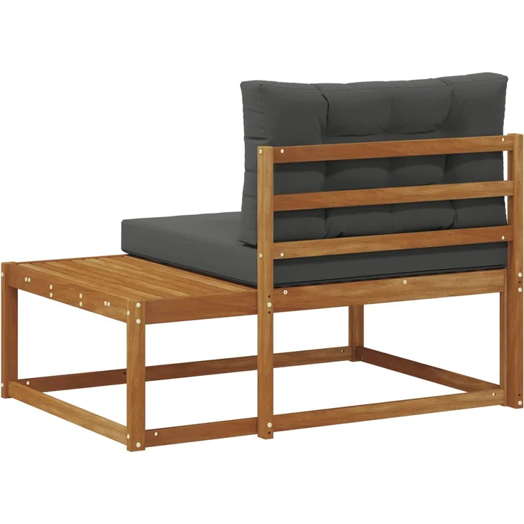 vidaXL Outdoor Endsofa Natur 115 x 83 x 73 cm Massivholz Akazie 900554 – Bild 6