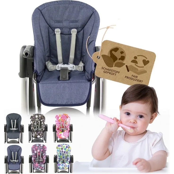 BambiniWelt by Rafael K. Hochstuhlauflage Ersatzbezug Sitzkissen kompatibel mit PEG PEREGO Tatamia + New Born