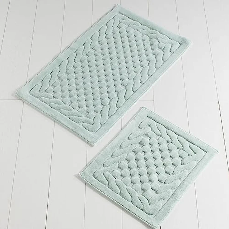 Badteppich Set 2-teilig Mint – Bild 4