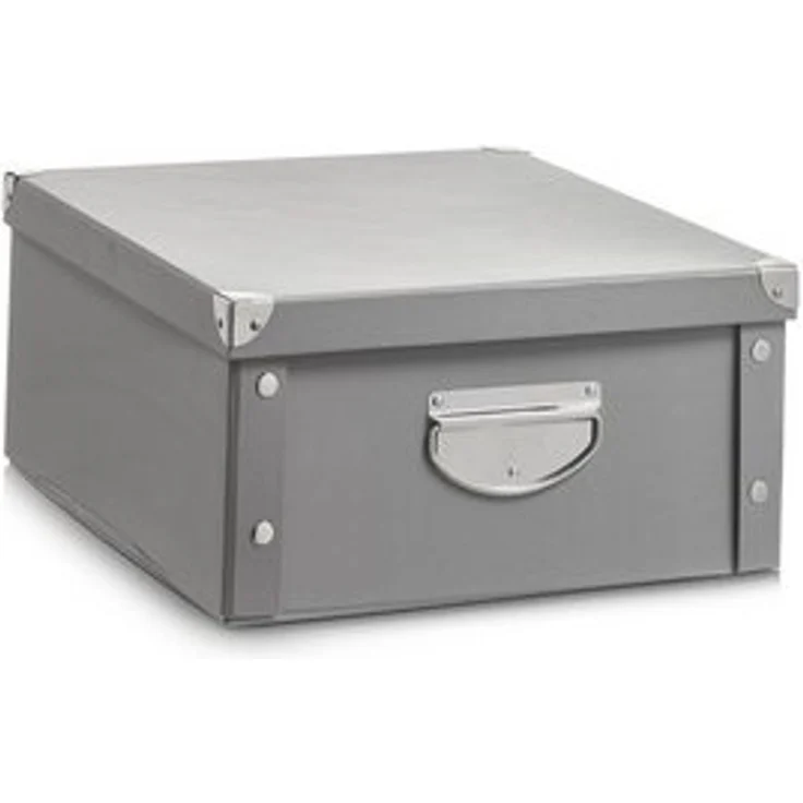 Zeller Present Aufbewahrungsbox Aufbewahrungsbox, Pappe, grau, 40 x 33 x 17 cm – Bild 4