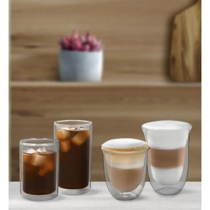 De'Longhi Cold Brew Gläser DLSC325 Doppelwandige Thermogläser, 2er-Set, Spülmaschinengeeignet, Fassungsvermögen 300 ml, Ideal für kalte und warme Kaffeegetränke – Bild 4