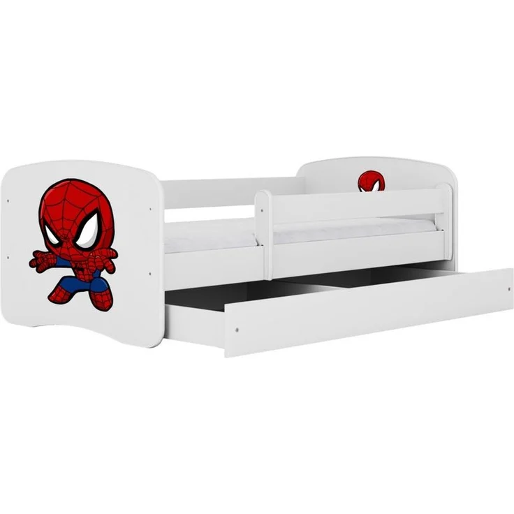 Raumhirsch Furniture Kinderbett 70x140, 80x160, 80x180 cm - Komplettset mit Matratze & Schublade (Bett für Mädchen, Einzelbett für Kinder von 2-12 Jahren, Rausfallschutz und Lattenrost), verschiedene Farben & Designs – Bild 2