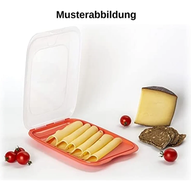 Engelland Frischhaltedose Aufschnittdosen, Aufschnittbox, PP-Kunststoff, BPA-frei, (Vorteils-Set, 4-tlg, mit transparentem Deckel), stapelbar, platzsparend, Ordnung im Kühlschrank, Organizer, Stapelbox – Bild 6