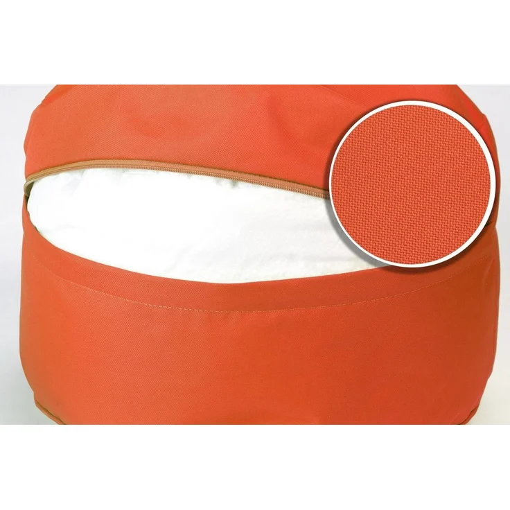sunnypillow Sitzsack Runder Sitzpouf mit abnehmbarem Bezug, Sitzsack - Hocker rund 25 x 45 cm orange – Bild 2