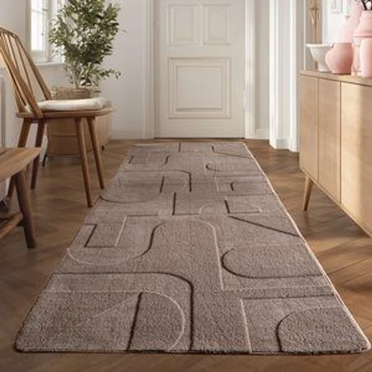 Teppium Teppich Skandinavisches Design, Rechteckig, Höhe: 20 mm, Kurzflorteppich Skandinavische Design Anti-Rutsch Rückseite Waschbar – Bild 6