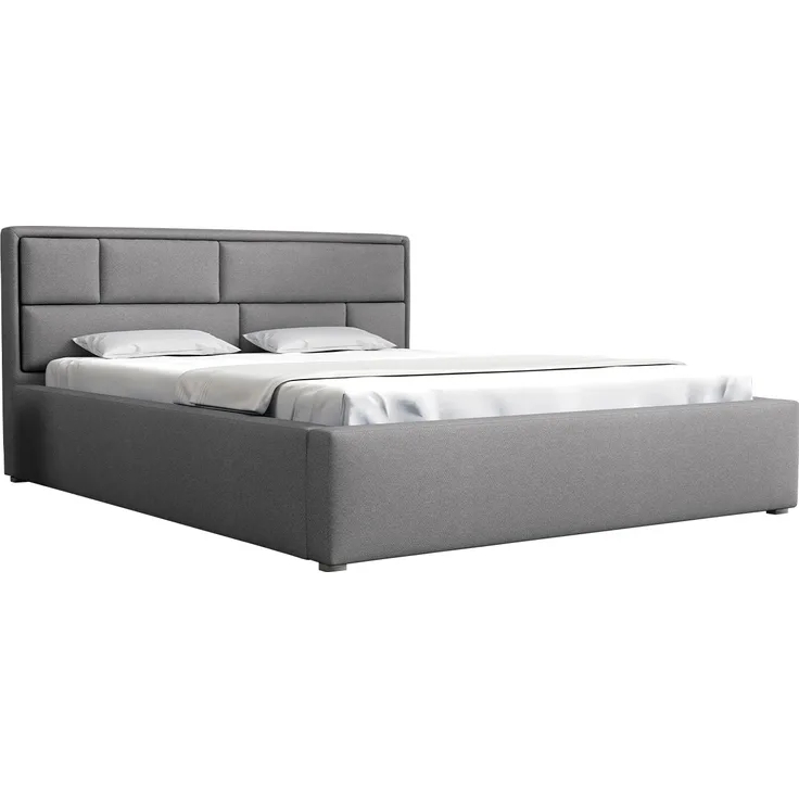 Mirjan24 'Deco' Polsterbett mit Lattenrost, Grau, 160x200 cm, true