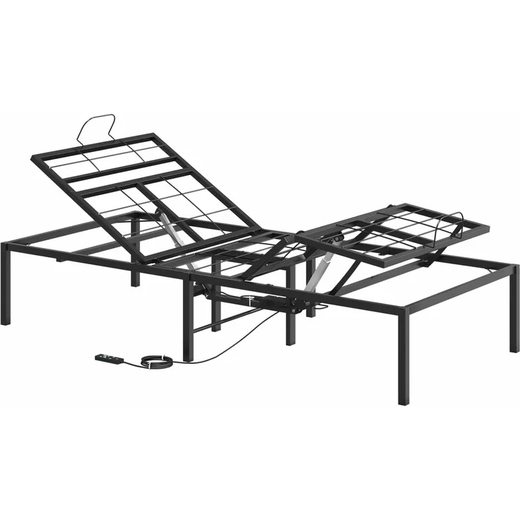 vidaXL Elektrisch verstellbares Bettgestell Schwarz 200 x 70 x 33,5 cm 42037356 – Bild 2
