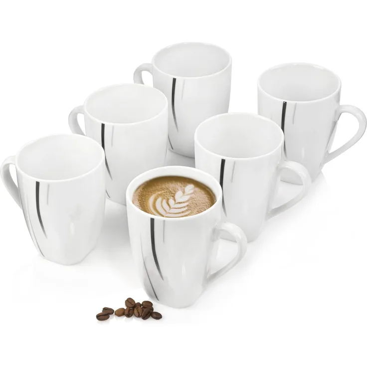 SÄNGER Kaffeebecher Set Bilgola Black Lines 6 teilig