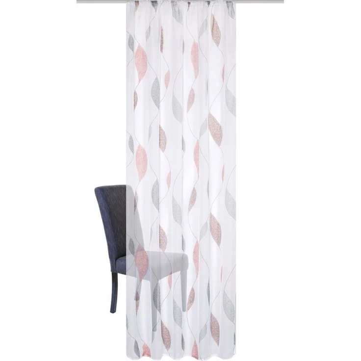 HOME WOHNIDEEN Gardine PAOLO (1 St), Kräuselband, halbtransparent, Voile, halbtransparent – Bild 2