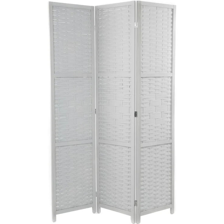 Raumteiler Bambu 3-tlg. Bambus Holz grau – Bild 1