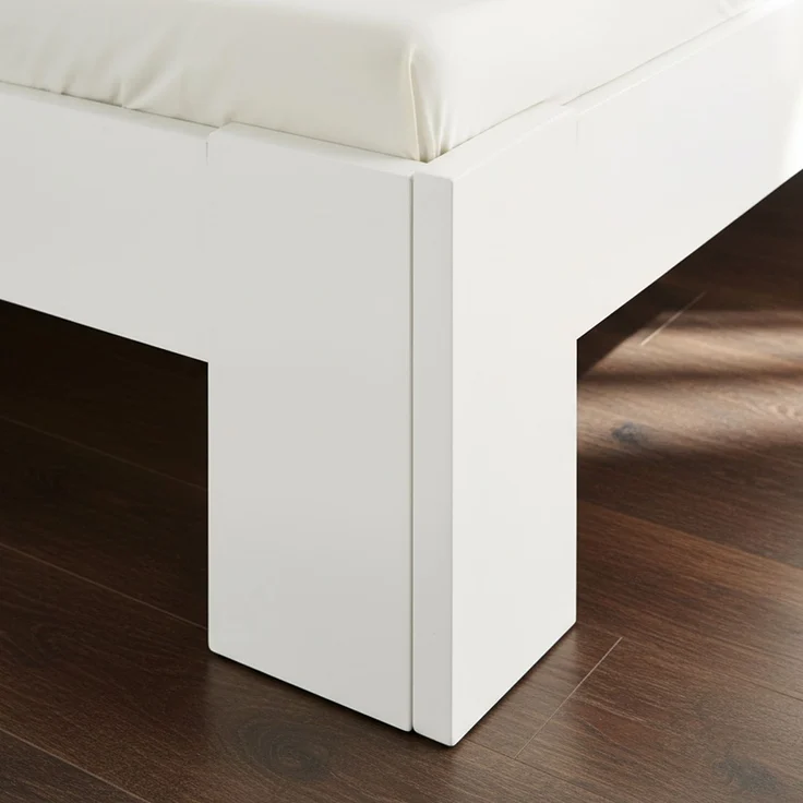 Einzelbett Holzbett 90x200 mit Lattenrost Weiß Kiefer Bett Bettgestell Massivholz – Bild 10
