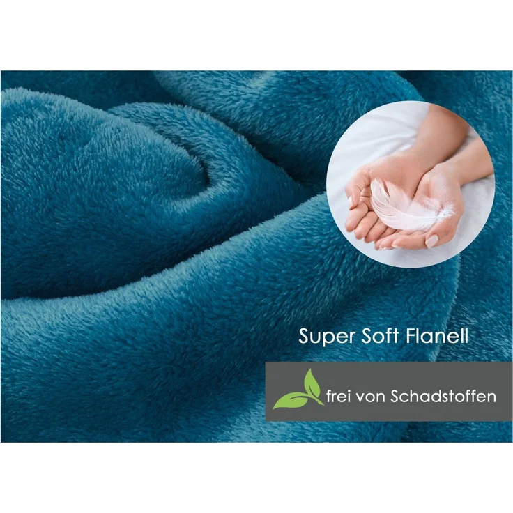 heimtexland Dekokissen Flanell Soft Kuschelkissen Plüsch Kissenbezug, super weich und flauschig, Allergiker geeignet, atmungsaktiv – Bild 3