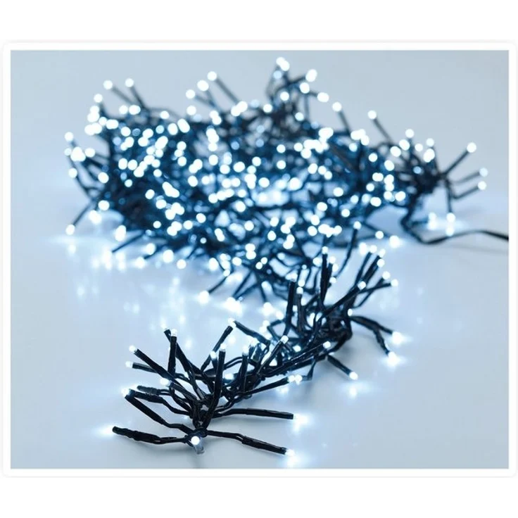 Spetebo LED-Lichterkette Büschel Lichterkette kalt weiß - 8,5 m / 1152 LED, 1152-flammig, Baum Beleuchtung mit Controller und Speicherchip – Indoor / Outdoor – Bild 2