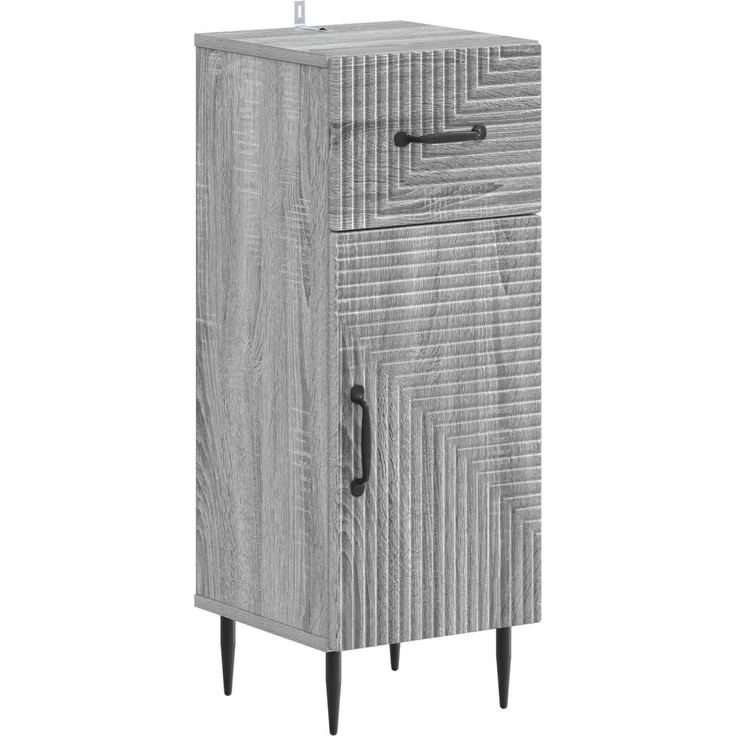 vidaXL 3-teiliges Badezimmer-Schranksystem HAARLEM 3 stk. Sonoma-Grau 3418023 – Bild 3