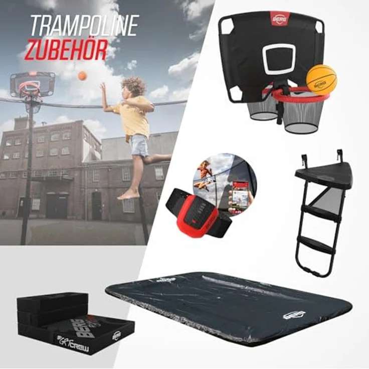 Berg Trampolin Favorit 430 cm, inkl. Sicherheitsnetz Comfort, grün, max. Benutzergewicht 120 kg, wetterbeständig – Bild 9