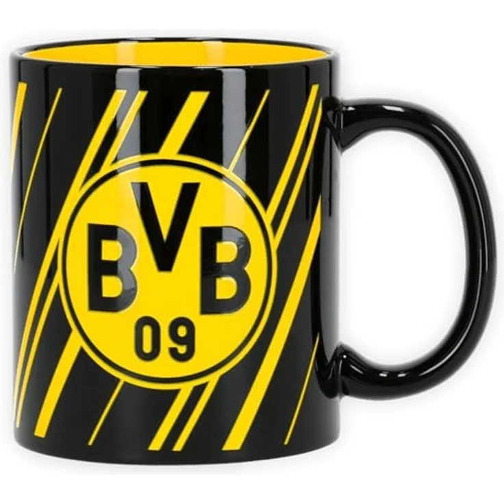 BVB MERCHANDISING Tasse Tasse Streifen, Keramik – Bild 1