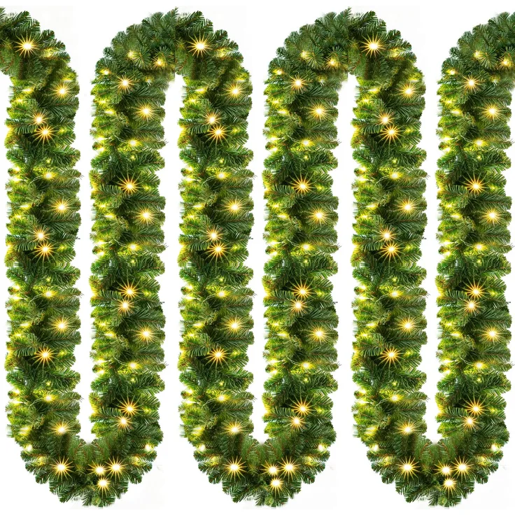 Casaria 2er Set Weihnachtsgirlande 100LEDs
