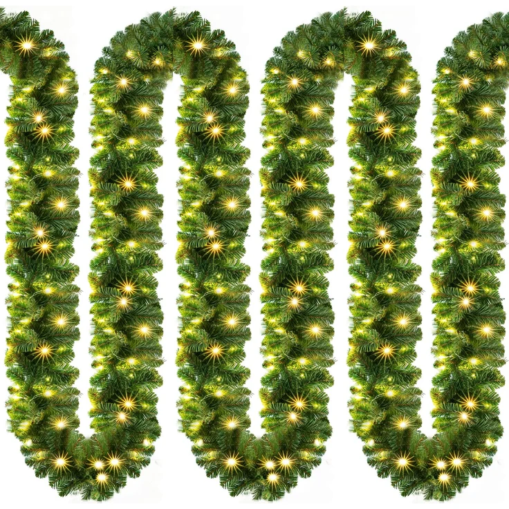 Casaria 2er Set Weihnachtsgirlande 100LEDs – Bild 1