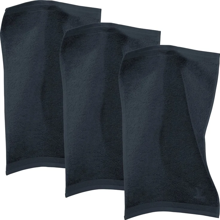 möve Superwuschel Gästetuch 30x50 cm aus 100% Baumwolle, dark grey 3er Set – Bild 1