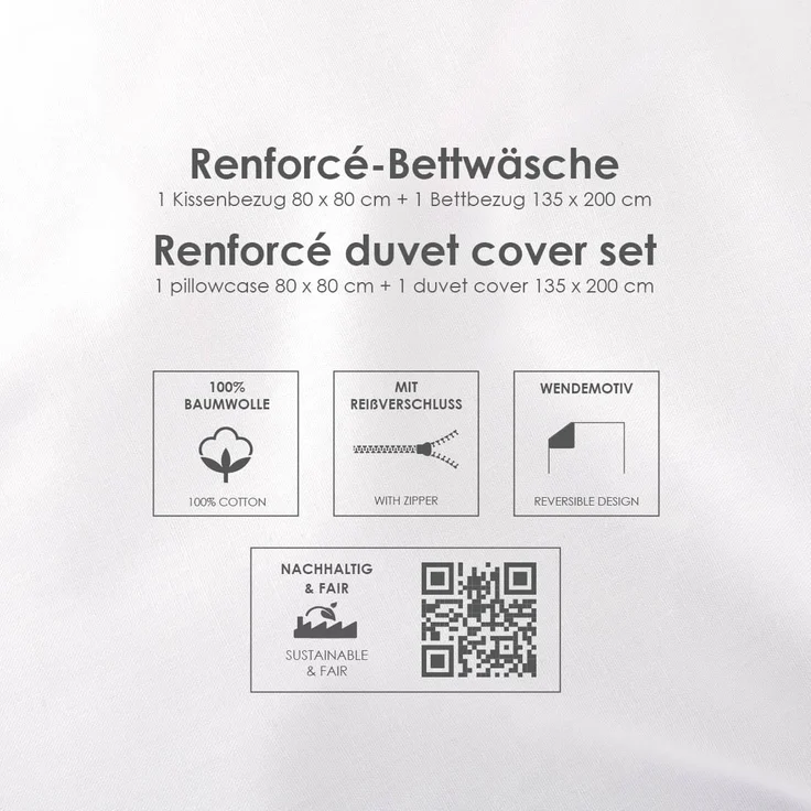 Herding Wendebettwäsche 135x200cm, NFL American Football Logo Sticker Grau, Renforcé, 2 teilig, mit verschiedenen Logos – Bild 8