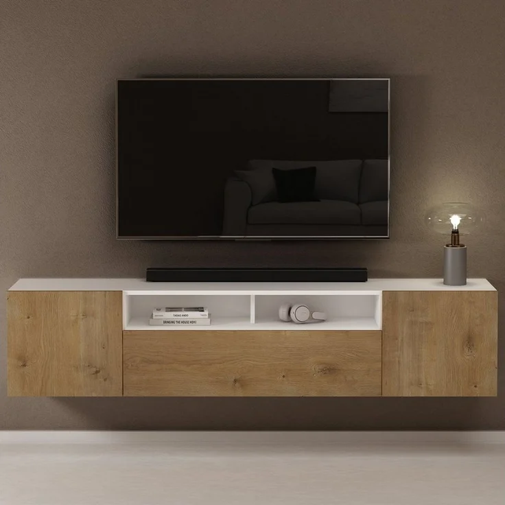 doporro Lowboard TV-Schrank Fernsehschrank Hängend 180x34.4x39cm Fernsehschrank3 – Bild 1