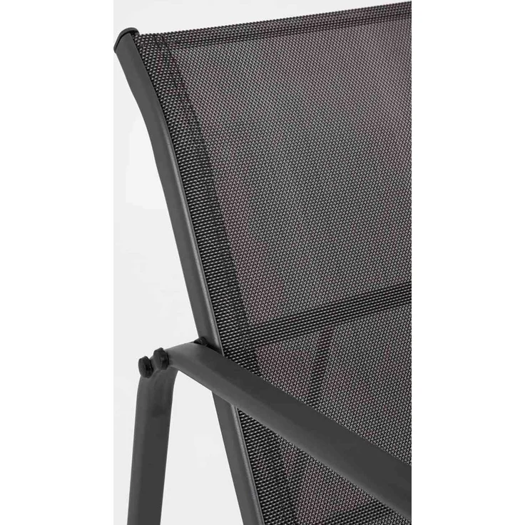 Garten-Set Gonzalo Metall und Textilene, modern und robust, anthrazit, 4-teilig für 3–4 Personen – Bild 2