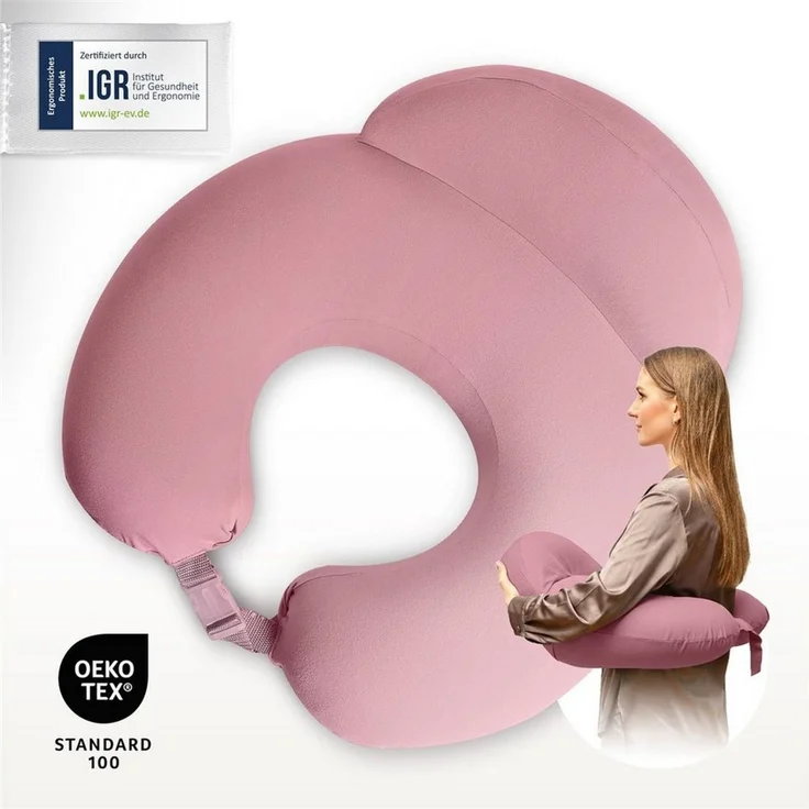 SEI Design Stillkissen Stillkissen mit verstellbarem Hüftgurt, entlastet Schultern und Nacken, mit Sicherheitsgurt, zusätzliches Kissen als Barriere – Bild 3